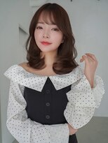 アンジェリカ 名古屋店(ANGELICA)&nbsp;ミディアムレイヤー×くびれヘア×韓国風×ココアブラウン名古屋