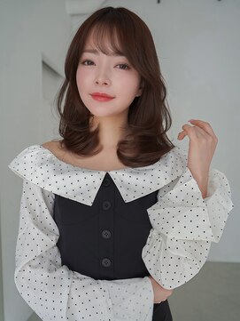 アンジェリカ 名古屋店(ANGELICA) ミディアムレイヤー×くびれヘア×韓国風×ココアブラウン名古屋