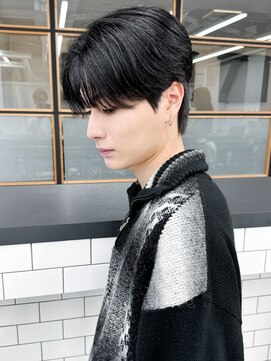 ソアメンズ 渋谷(soar men's) 韓国風黒髪ダウンパーマ◎小顔見せマッシュで旬顔に