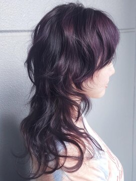 ブロック ジャポン(bloc japon) ダークパープルマレットハッシュカットハイレイヤー/久保田淳