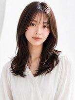 ヘアメイク アージュ 天神西通り店(HAIR MAKE age) セミロング 髪質改善 シースルーバング グレージュ カラー