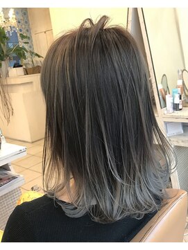 エンリエド(ENLIED) ENLIED☆グレージュカラーの切りっぱなしワンレンボブ