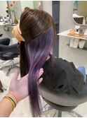 インナー パープルグレー 〔インナーカラー/ダブルカラー〕