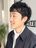 アンダーバーホワイト 広島 並木店(_WHITE)&nbsp;ナチュラルピンパーマ/メンズベリーショート