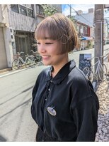 ヒカリス 東三国(HIKARIS) 笑顔溢れるハイトーンボブ/刈り上げ/ミニボブ/ベージュ