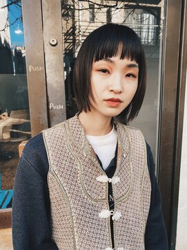 ロッソサンテ(rosso sante) クールなワンレンボブヘア