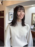 外ハネ × シャギーレイヤー