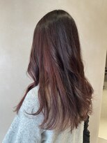 レコ(RECO)&nbsp;レッドブラウンゆる巻きロングヘア