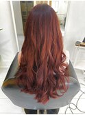 ヘアスタイルがアクセサリー″ルビーレッド″