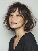 クラゲヘアー/小顔/ココアベージュ/オリーブグレー/川西