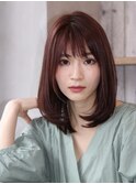 ダークパープル×艶レイヤーミディ