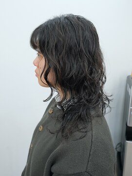 アーシェ 横浜店(A'SHE) ロングウルフ お洒落パーマ エフォートレス 無造作 横浜駅