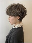 北野ピンクベージュ/イメチェン/クールショート/前髪/名駅