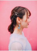 イルミナカラー☆ヘアアレンジ☆耳掛け