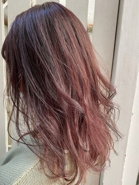 エル(EL by green) [ＡＫＩＫＯ]シアーピンク×レイヤー×ロング