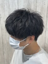 ヘアサロン フラット(hair salon flat) ２ブロック刈り上げツイスパマッシュ黒髪暗髪無造作モテ爽やか