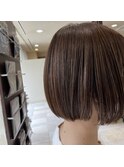 パツっとボブ/ボブ/カーキグレージュ/大人かわいい[千葉駅]