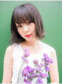 ラベンダーグレージュ ボブ