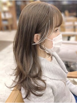 ラブクロムトーキョー オモテサンドウ(LOVECHROME OMOTESANDO) 大人かわいい美髪こなれミディ☆あざと後れ毛ベージュカラー