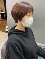 ヘア プロデュース キュオン(hair produce CUEON.)&nbsp;丸みショート×ピンクベージュ