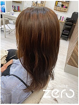 ヘアメイクゼロ 坂戸駅前店(hairmake zero) 切りっぱなしスタイル　ベージュカラー