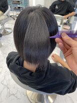 ロンドルーチェ 心斎橋(Lond luce)&nbsp;ダークアッシュ/ミディアムレイヤーカット［髪質改善/縮毛矯正］