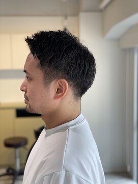 ソイクフ 四条大宮店(SOY-KUFU) 【soy-kufu】MEN’S HAIR 束感ショートアッシュブラック