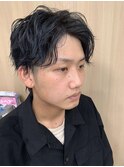メッシュキャップハイライト×ブルーブラック