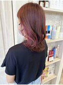 福山市Caary個性派お洒落トレンドベリーカラーインナーカラー