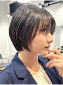 30代40代大人女性/前髪ありショートボブ/ショートヘア/髪質改善