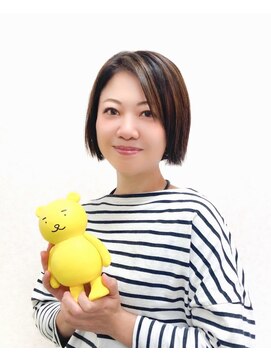 黄ぐまくん美容室 ショートボブ　メッシュ
