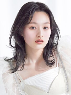 ラフィス ヘアー ホーム JR尼崎店(La fith hair Home) 【La fith】暗髪カラー×センターパート