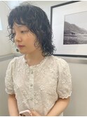 ミディアムウルフ ウェーブパーマ