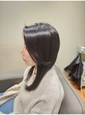 髪質改善トリートメント×セミロング