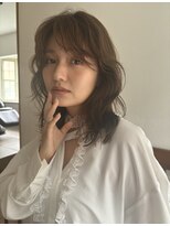 ガーランドギンザ(Garland Ginza)&nbsp;顔まわりレイヤーミディアムヘア赤み消しカラーベージュ