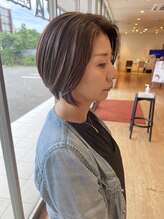 サラ ビューティ サイト 春日(SARA Beauty sight) ボブ／大人ボブ／顔まわりカット／丸みボブ／艶髪/ショー トボブ