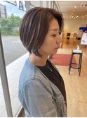 ボブ/大人ボブ/顔まわりカット/丸みボブ/艶髪/ショー トボブ