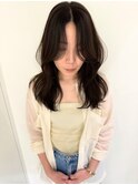 前髪　こなれミディ　イメチェン　ウェーブパーマ　韓国マッシュ