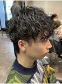 STYLE藤沢メンズカット黒髪マッシュツイストスパイラルパーマ