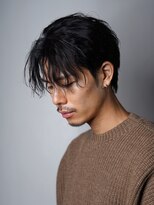 ブラック(BLACK) 大人センターパートツイストスパイラル