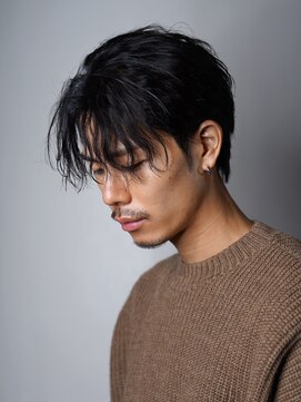 ブラック(BLACK) 大人センターパートツイストスパイラル