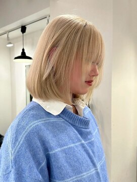 シエラ 南船場(CIERA.) デジタルパーマチェリーブラウンミディアムヘア前髪