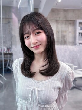 フィヴェント(Fivent) 美髪韓国レイヤーイメチェン夏ハイライトカラーくびれヘア