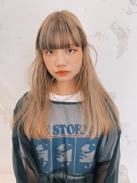 トレンチ(TRENCH) ベージュ　デザインカラー　ダブルカラー