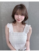 ロンドリゼル 札幌(Lond RiseL) オリーブグレー/前髪/ボブ/マロンベージュ/レイヤーカット/小顔