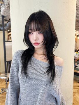 アリスバイアフロート 自由が丘(ALICe by AFLOAT) ハッシュカット/顔周りレイヤー/黒髪韓国ヘア【自由が丘】