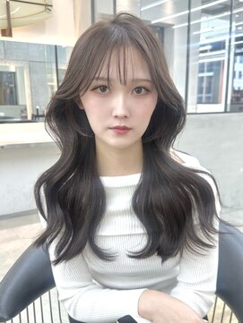 ロンドシエル 横浜(Lond ciel) オリーブグレー/レイヤーカット/黒髪/マロンベージュ/横浜