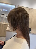 アズールサン 草加西口店(azule-sun)&nbsp;顔周りレイヤー,ウルフスタイル,ダブルカラー,ベージュ系/草加