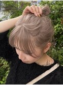 髪質改善 グレージュ ケアブリーチ ダブルカラー