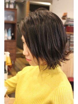 ヘアー ド ブラン(Hair de Brun) ☆切りっぱなしボブ☆外ハネアレンジ☆